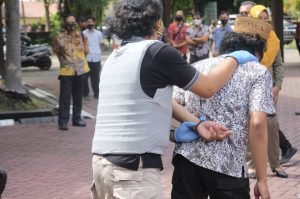 Polda Gorontalo Gelar Simulasi Penanganan Pelanggaran Protokol Kesehatan