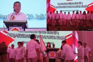 DPC Kabupaten-Kota Serta Bappilu Partai Gerindra Dilantik Dasco, Target Probowo Menang di Sulut